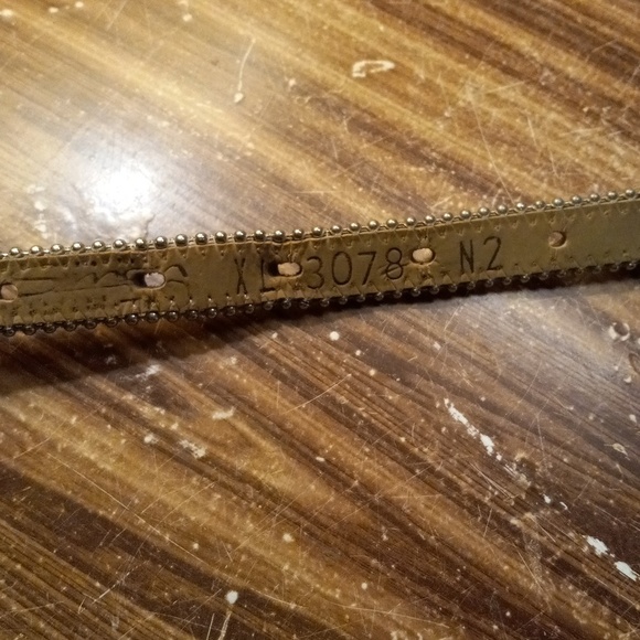 B.B.Simon blue crystals faux hide belt XL 39\